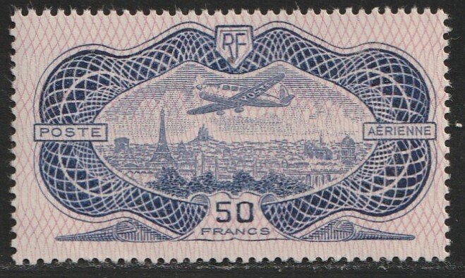 Francia 1936 - Poste aéreo - Yvert PA 15, type grande blue #1.0