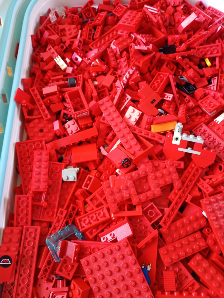 Lego Mursten - Lego 1884 gram rood geel onderdelen mix #2.1