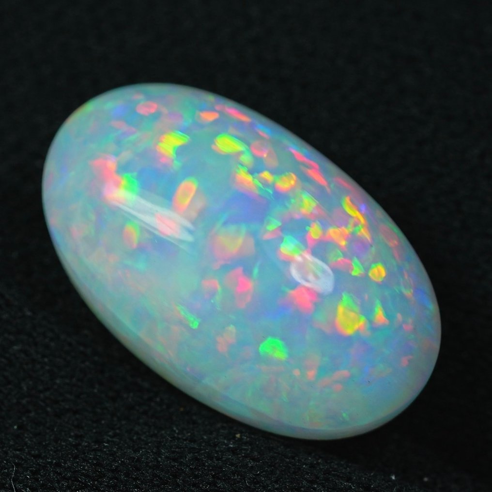 Senza prezzo di riserva Bianco Opale - 9.31 ct - International Colored Gemstone Association (ICA GemLab) - Raro Flash Arcobaleno #1.0