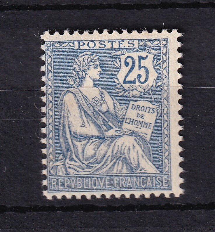 Francia 1902 - senza cerniera, Mouchon 25c blu - Yvert n°127 #1.0