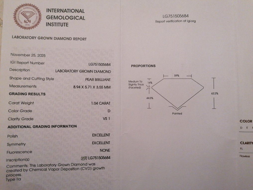 χωρίς τιμή ασφαλείας - Σκουλαρίκια - 14 καράτια Κίτρινο χρυσό -  2.09ct. tw. Διαμάντι (Εργαστηριακής καλλιέργειας) #3.2