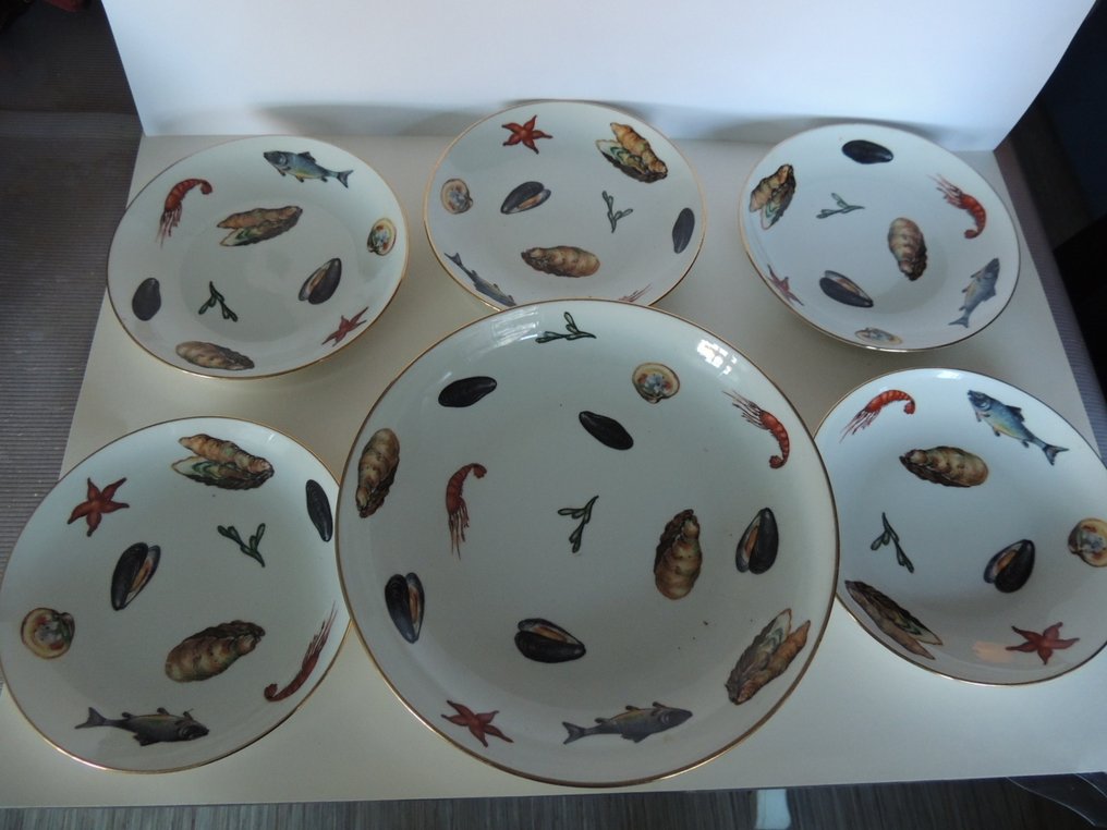 餐桌用具 - 非常漂亮且罕见的“LF”瓷器蟹类餐具 #1.0