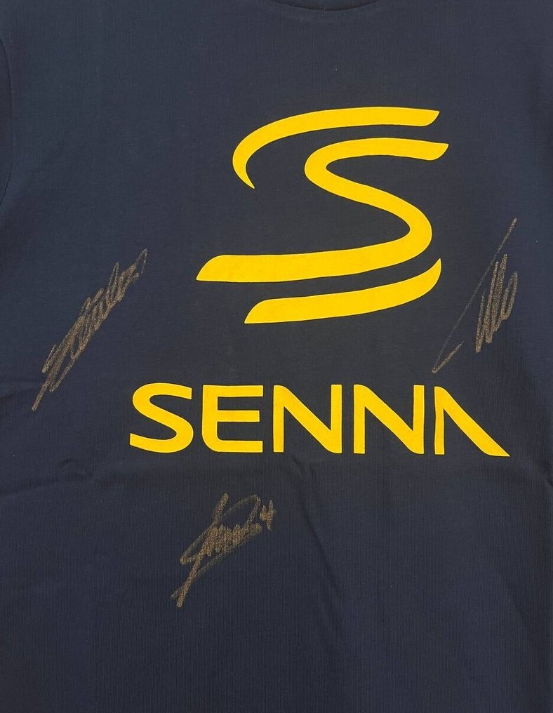 Senna Collection - Charles Leclerc - Lando Norris - Sebastian Vettel - Autographed - T-shirt #1.0