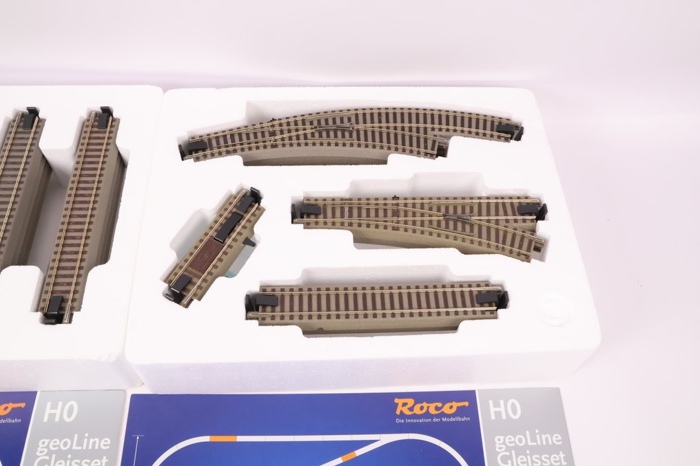 Roco H0 - 61101/61102 - Γραμμές τρένου μοντελισμού (2) - Δύο πακέτα ταχυδρομείου GeoLine B+C #1.0