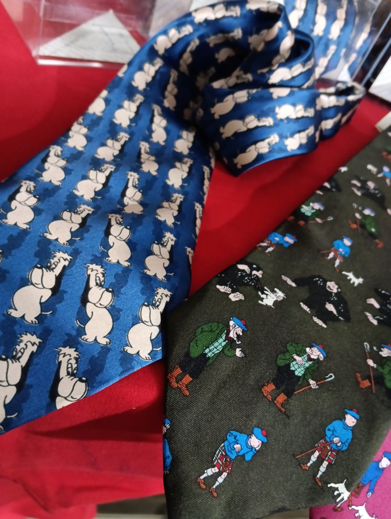 Marken-Merchandise-Sammlung - Kollektion von 15 Seidenkrawatten: Tintin (Hergé) & Droopy (Tex Avery) #3.2