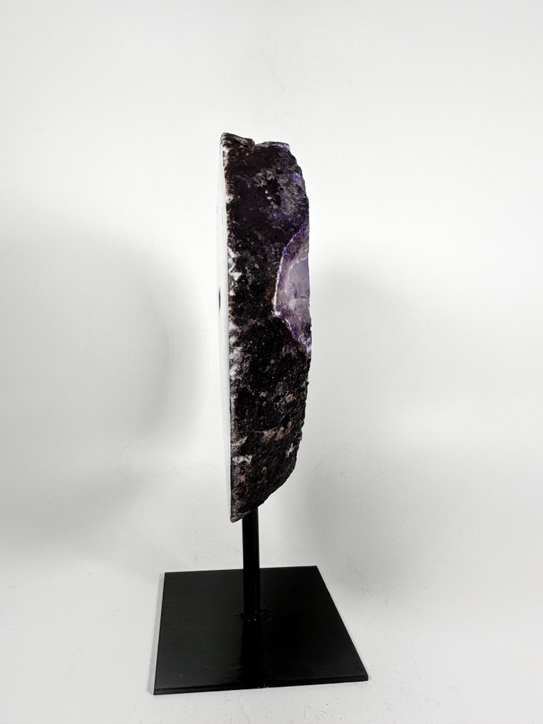 玛瑙配岩晶晶簇，放置在底座上 晶洞 - 高度: 180 mm - 闊度: 130 mm- 1030 g #2.1