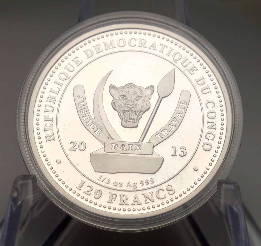 Congo. 120 Francs 2013 Big Five - 1/2 Oz (.999)  (Ingen mindstepris) #1.0