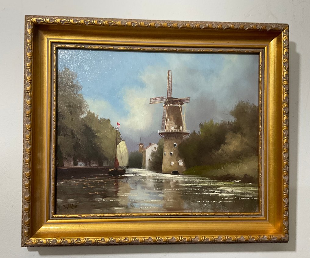 J. van Holst? (XX) - Bootje langs de molen #3.2