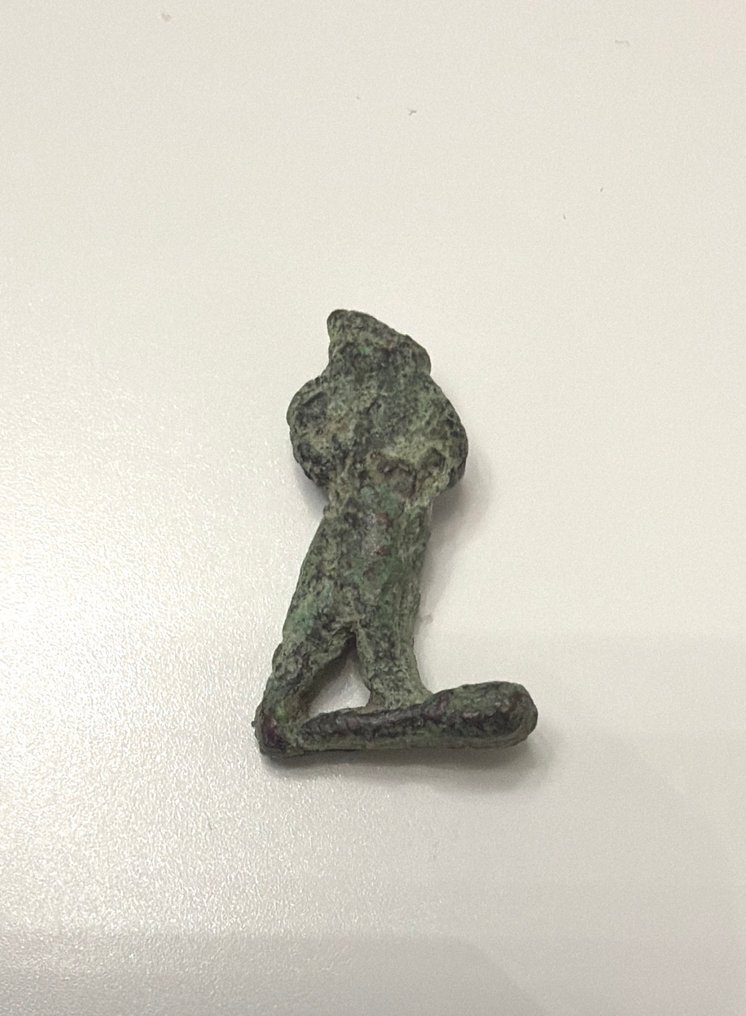 Egiptul Antic Bronz Amuletă - Pandantiv din bronz Horus (Fără preț de rezervă) #1.0