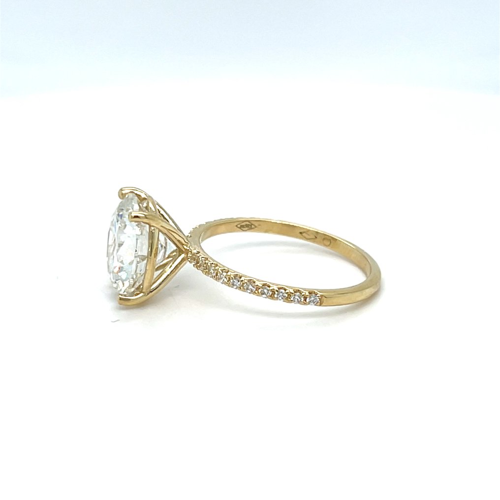Δαχτυλίδι - 14 καράτια Κίτρινο χρυσό - 4.30ct. tw. Διαμάντι (Εργαστηριακής καλλιέργειας) - Διαμάντι #4.3