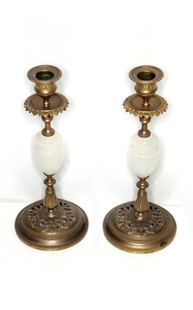 Gyertyatartó (2) - Bronz, Ónix #1.0