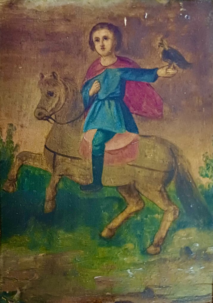 绘画 - 圣特雷丰 - 13.5 x 18.5 厘米 - 木 - 20世纪早期 #1.0