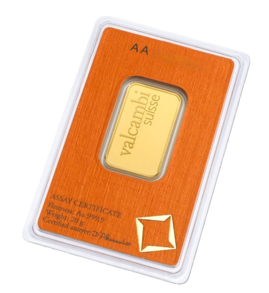 20 gramas - Ouro .999 - Valcambi - Selado e com certificado #1.0