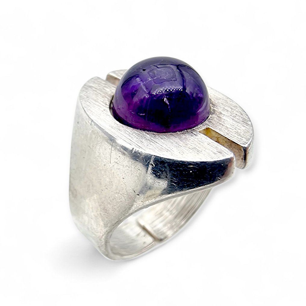 Ingen mindstepris - Ring Sølv - Ametyst (Certificeret) #3.2