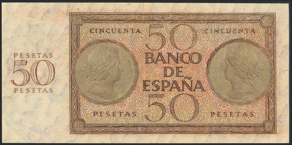 Spain. - 2 x 50 pesetas 1936/1938 - Pick 100, 112 #2.1