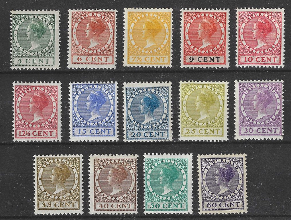 荷兰 1924 - 威廉娜女王（Veth 类型）无水印 - NVPH 149 - 162 #1.0