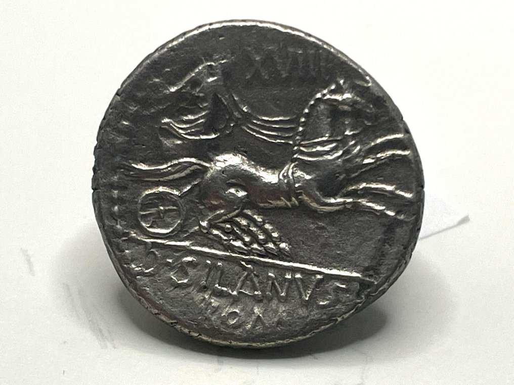 Roman Republic. D. Junius Silanus L. f., c. 91 BC. Denarius Rome #1.0