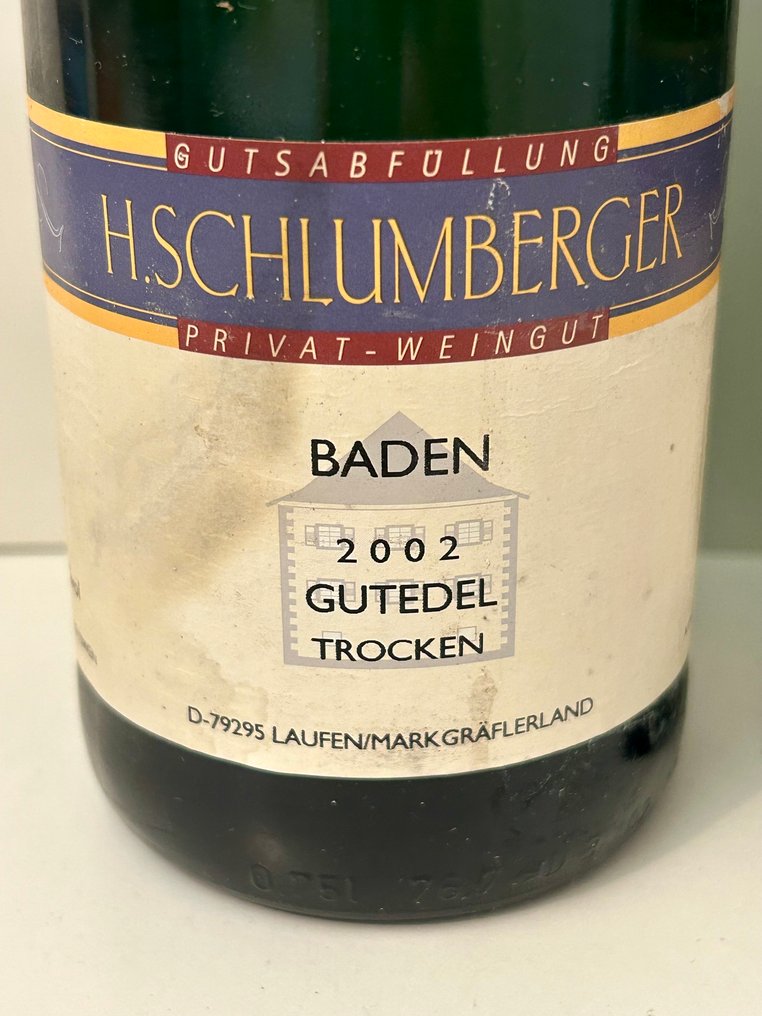 H.Schlumberger: 3x 2001 Riesling Spätlese, 2003 Gutedel Kabinett, 2002 Gutedel - Μπάντεν - 5 Bottles (0.75L) #1.0