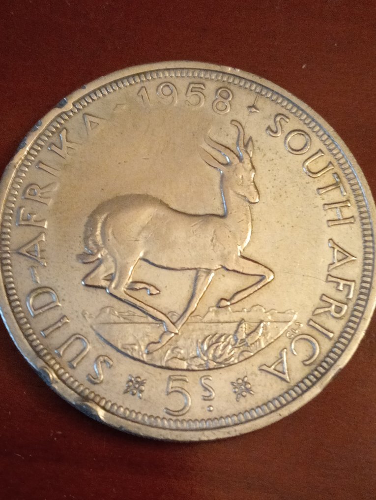 Africa de Sud. Elizabeth II. 5 Shillings 1958  (Fără preț de rezervă) #1.0