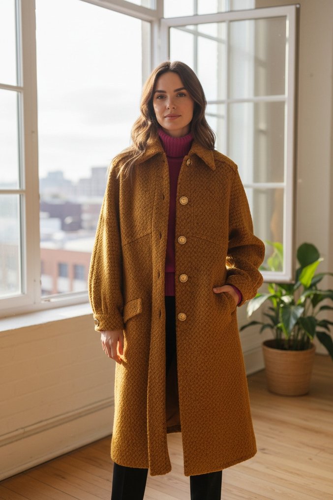 LANCETTI -size IT44 - Lana & Mohair - Frakk - Ny med merkelapper #3.2