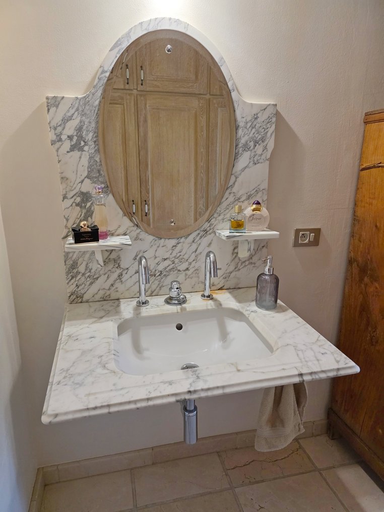 Art Deco Lavabo - Marmor - Marmoreret vask #1.0