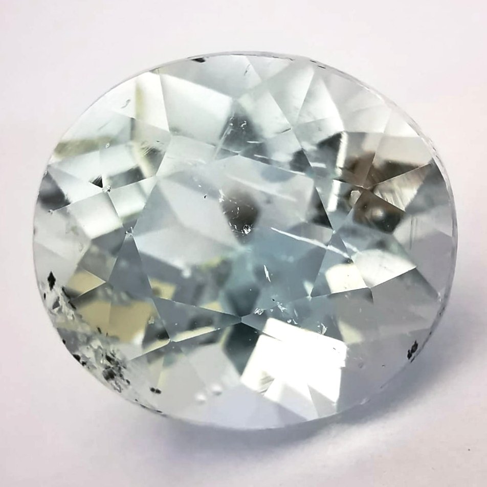 Ohne mindestpreis Aquamarin - 6.90 ct - Antwerp Laboratory for Gemstone Testing (ALGT) - Blassblau Aquamarin #1.0