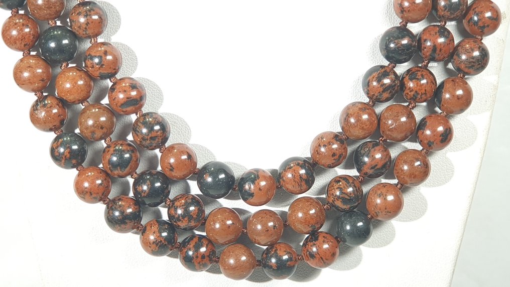 Jaspe Caoba - 非常罕见 - 让你远离恶意的人 - 925纯银 - 手链和项链 - 项链 #3.2