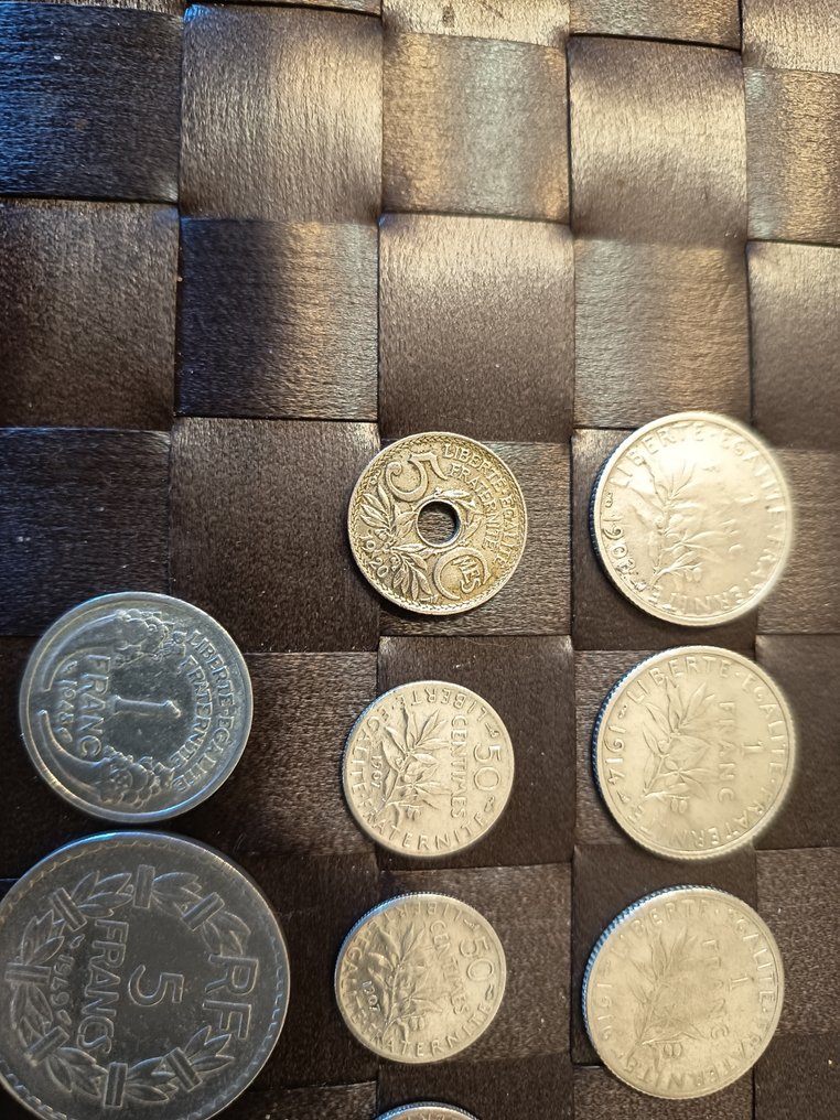 Frankrig. Lot de 21 monnaies, dont 15 en argent (Ingen mindstepris) #4.3