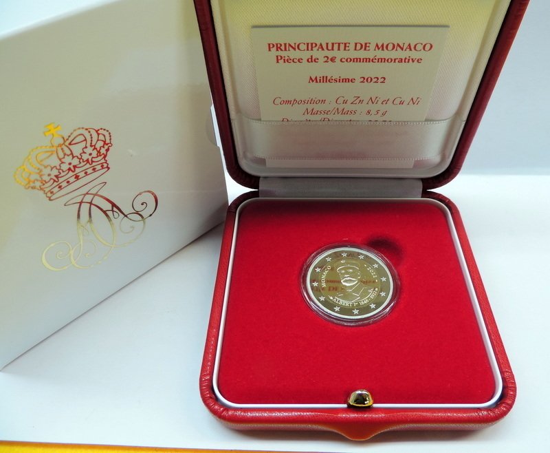 Monako. 2 Euro 2022 "Albert Ier" Proof (Bez ceny minimalnej
) #2.1