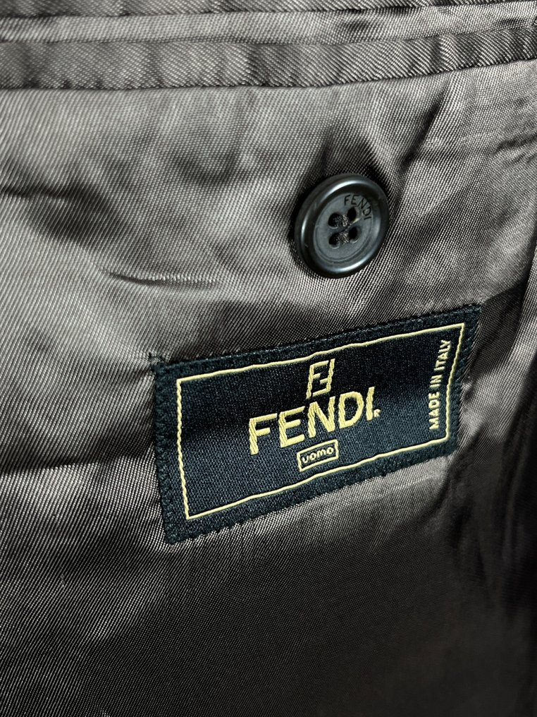 FENDI Classic 100% Wool Blazer Coat Premium Winter Collection Tg. 52 IT - Slim Fit - NO RP - Blazer #1.0