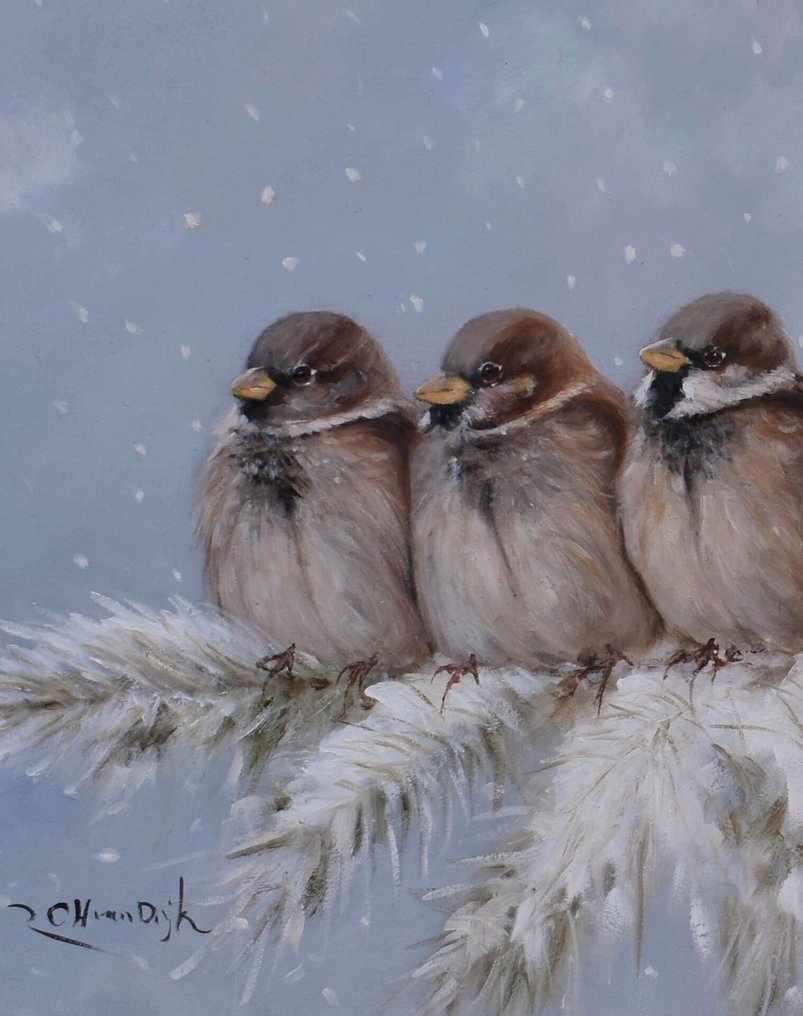 Lodewijk Busing 1965 -  / CH van Dijk - 5 Musjes - Winter #1.0