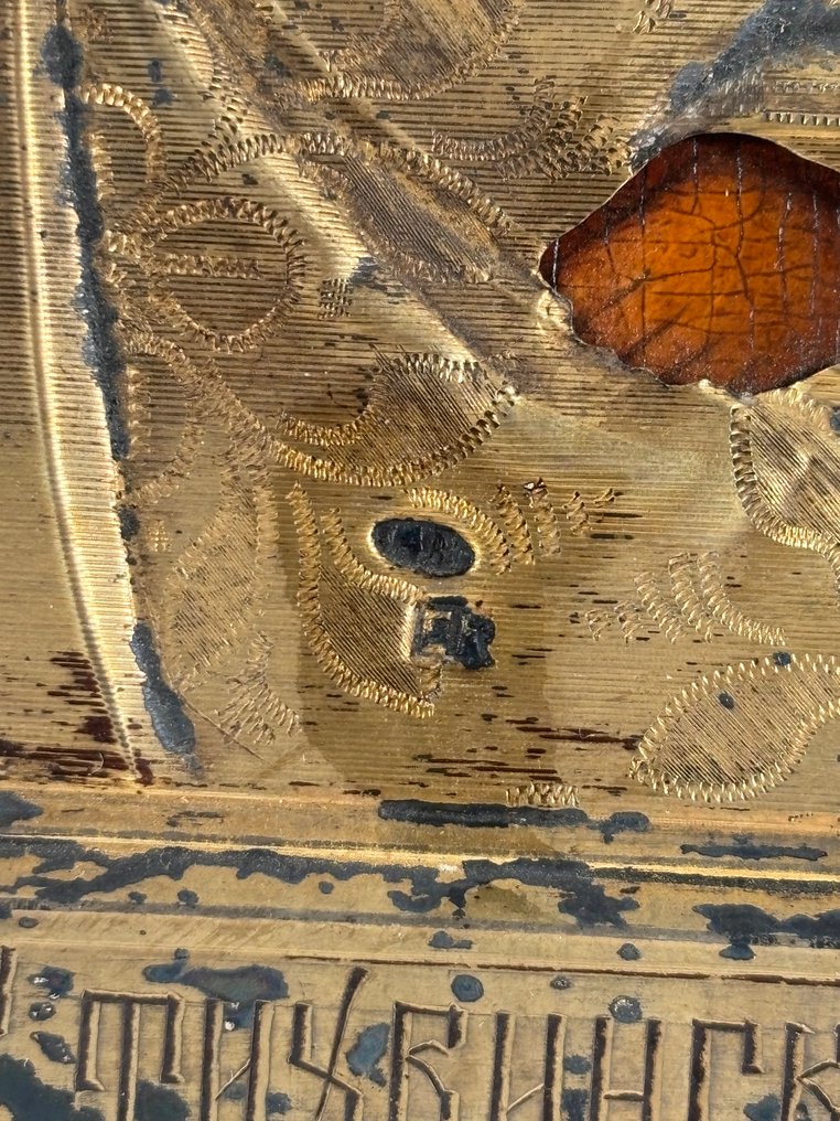 Icono - Madre de Dios de Tikhvin - madera, plata #1.0