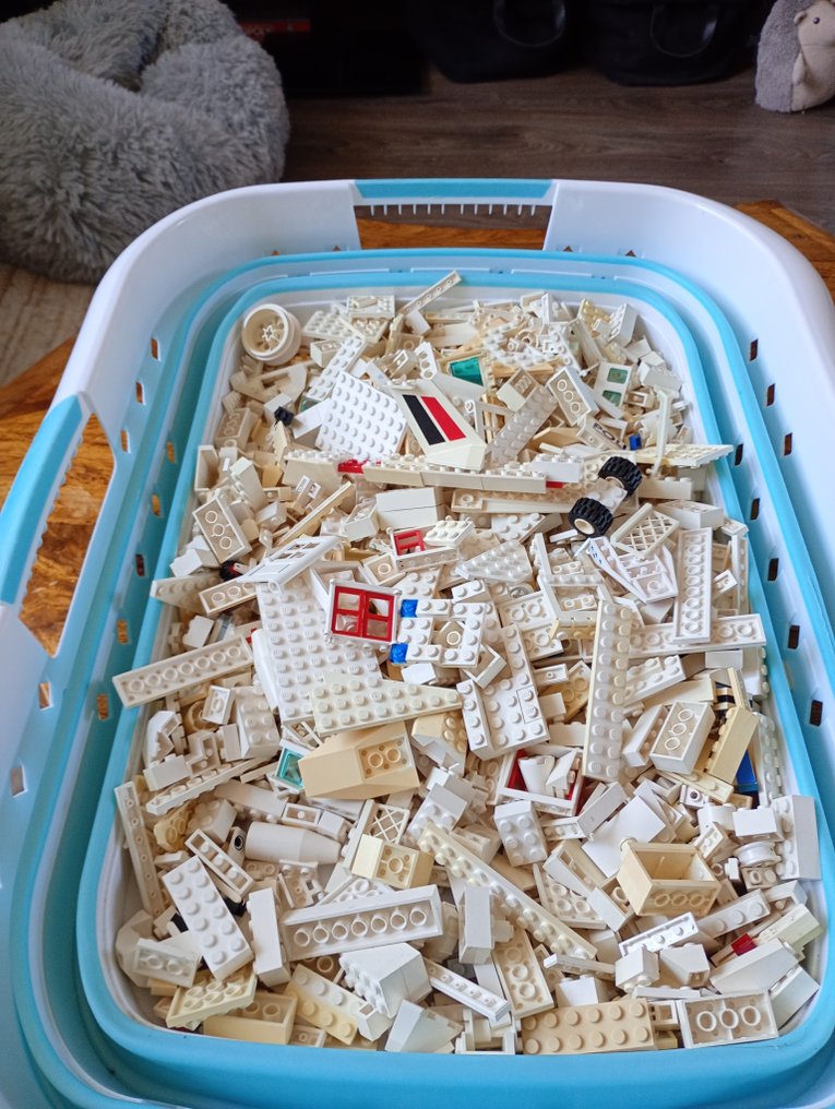 Lego Mursten - Lego  mix onderdelen 1525 gram wit #1.0