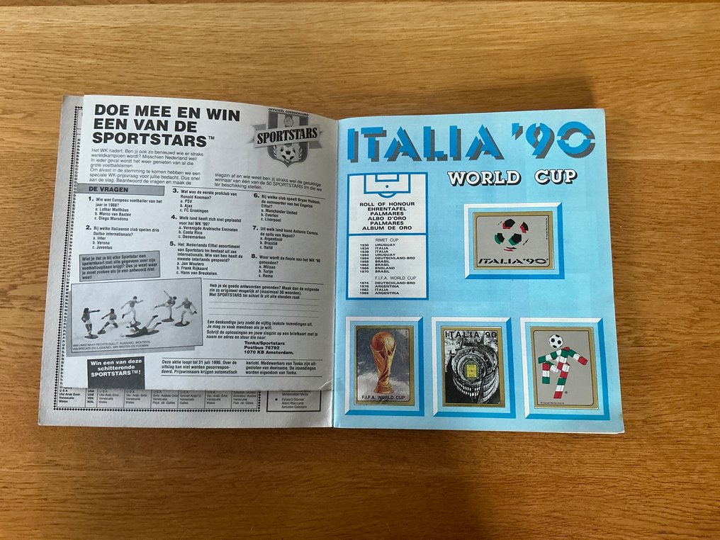 帕尼尼 World Cup Italia 90 马拉多纳 包括原始订购表 - 1 完整册子 - 优秀（EX） #4.3