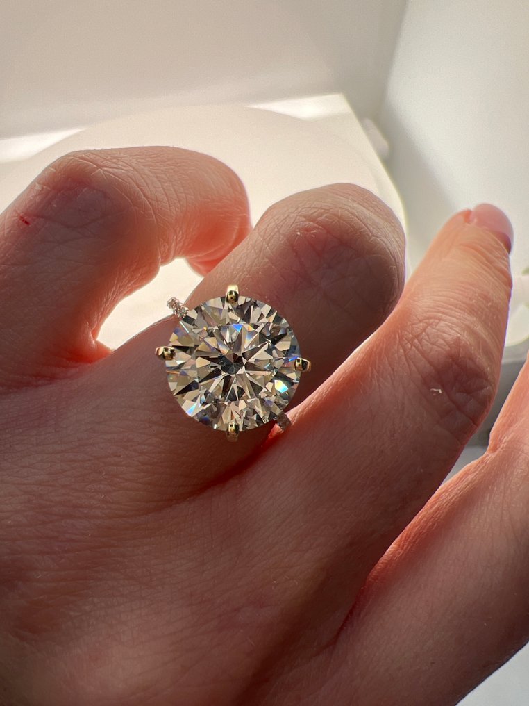 Δαχτυλίδι - 14 καράτια Κίτρινο χρυσό -  6.31ct. tw. Διαμάντι (Εργαστηριακής καλλιέργειας) - Διαμάντι #3.2