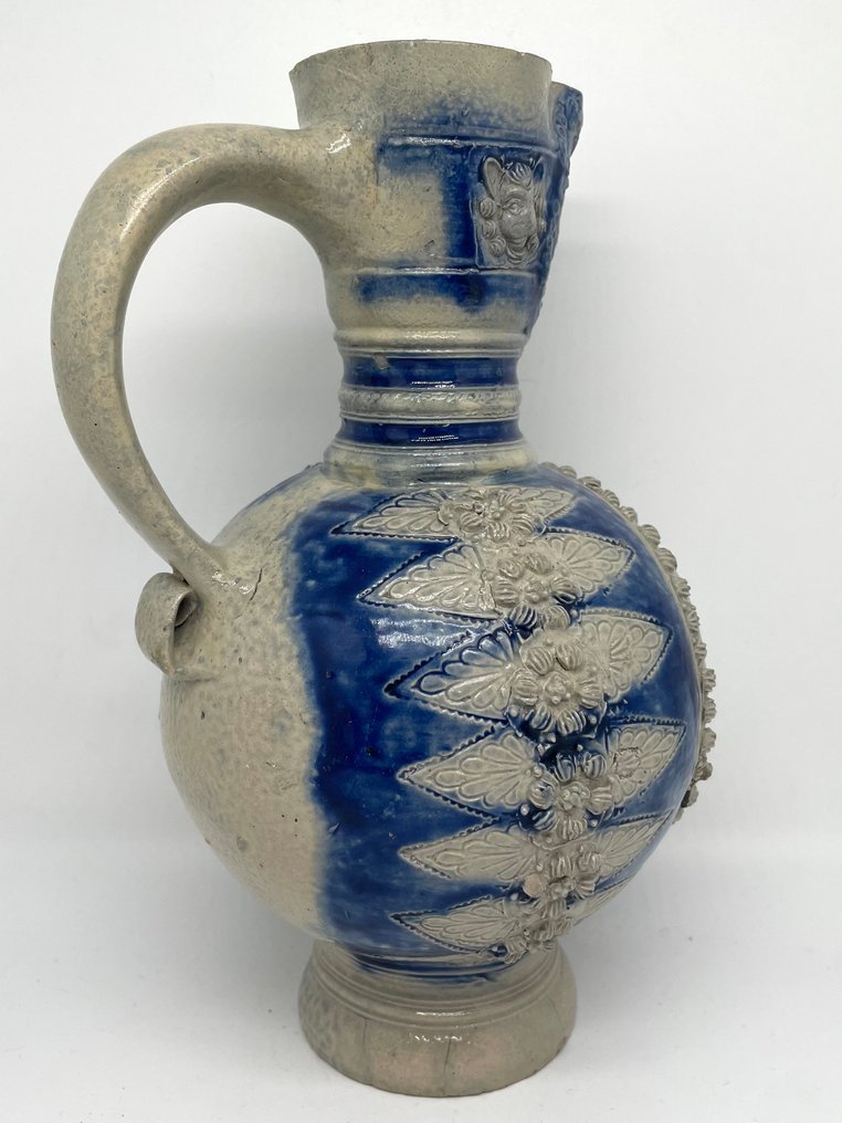 中世纪后期 稀有的Westerwald石头（德国） 水壶 / 罐子 - 22.6 cm #3.2