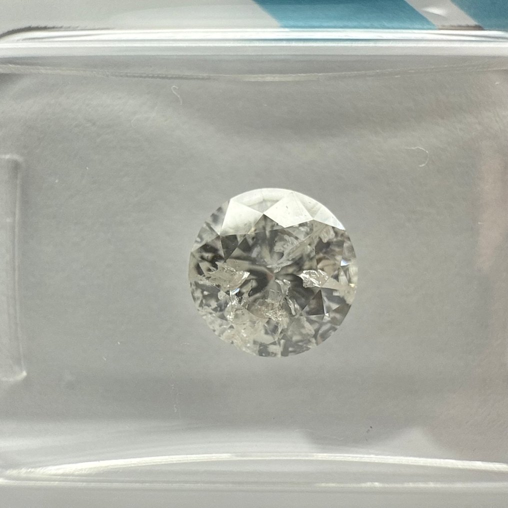 没有保留价 - 1 pcs 钻石  (天然)  - 1.12 ct - 圆形 - I - I2 内含二级 - 国际宝石研究院（IGI） #1.0