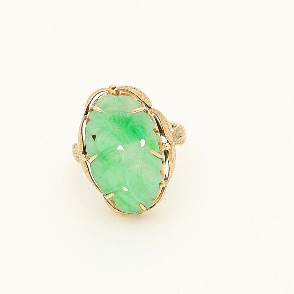 Anel - 14 K Ouro amarelo Jade #1.0