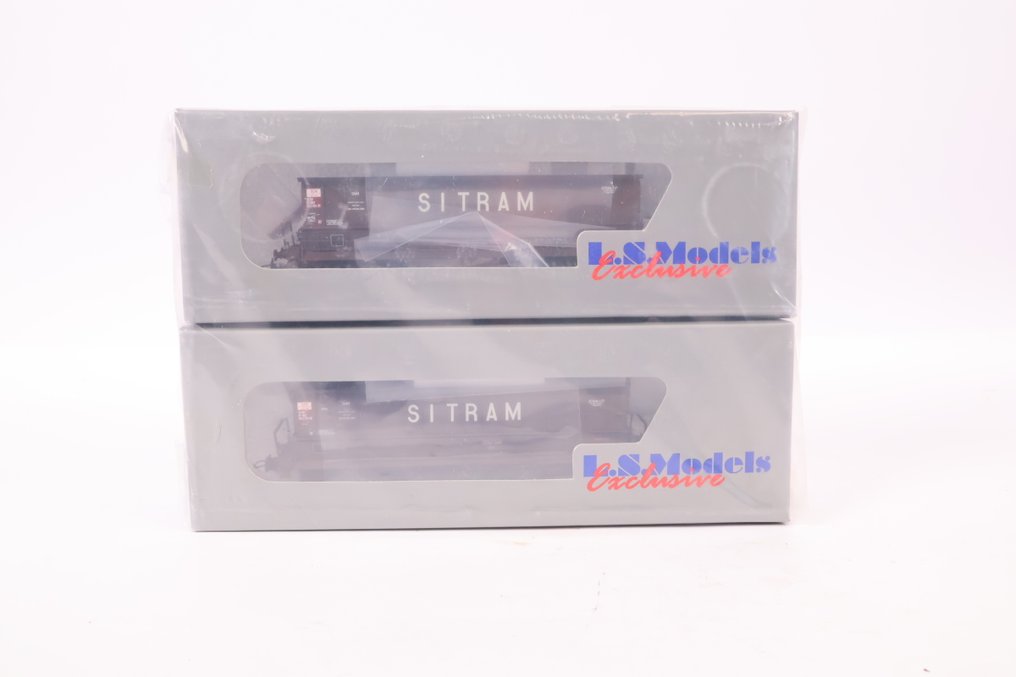 LS Models H0 - 30092 - Σετ τρένου μοντελισμού μεταφοράς εμπορευμάτων (1) - Δύο σιδηροδρομικοί βαγόνια DMH - SNCF #1.0