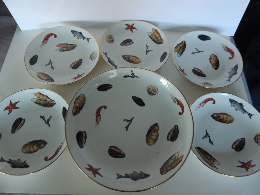 餐桌用具 - 非常漂亮且罕见的“LF”瓷器蟹类餐具 #1.0