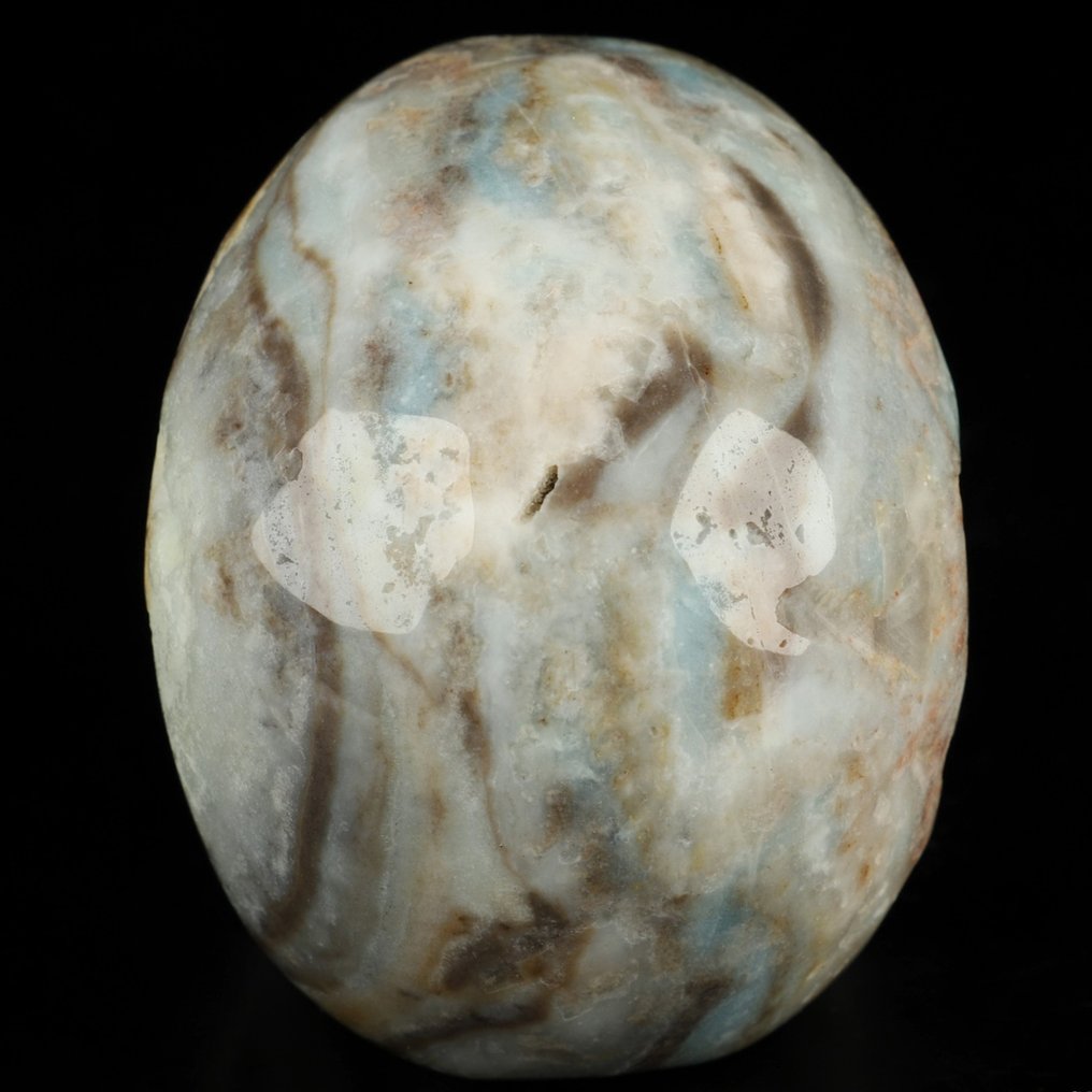 603g Amazonite κρανίο – Κρανίο από κρύσταλλο αλκαλικού πυρίτη σε παστέλ πράσινες φυσικές ζώνες Κρανίο- 603 g #2.1