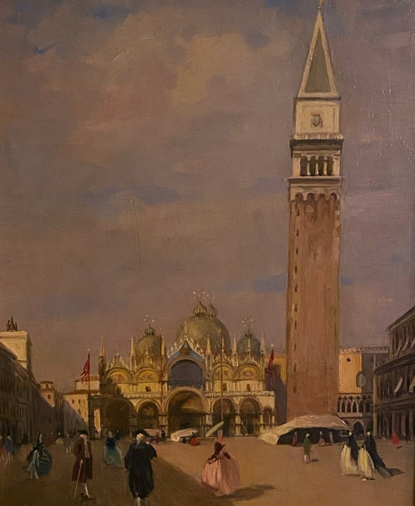 Oscar Scholl (1884-1950) - Venezia piazza San Marco #1.0