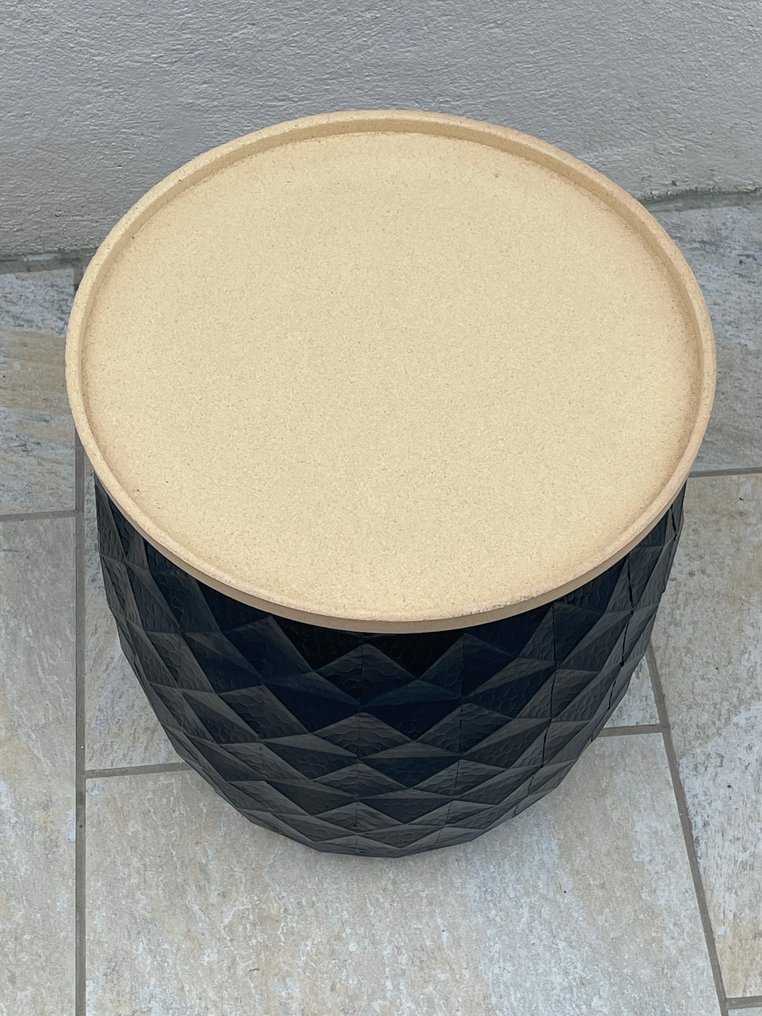 Table d'appoint - Métal, Bois cartonné - Bout de canapé #2.1