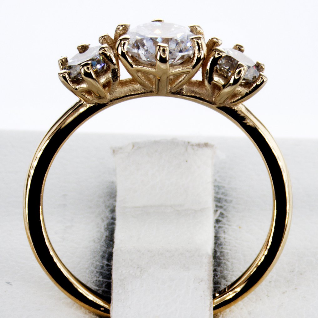 χωρίς τιμή ασφαλείας - Δαχτυλίδι αρραβώνων - 14 καράτια Κίτρινο χρυσό -  1.17ct. tw. Διαμάντι (Φυσικό) - Διαμάντι #1.0