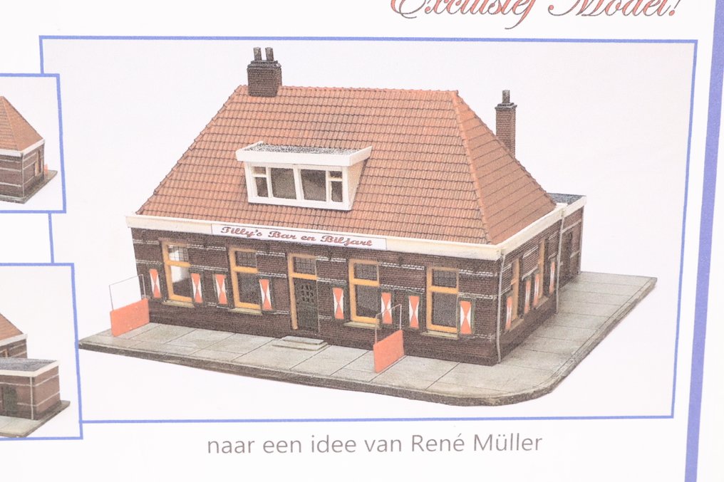 Tilly Models H0 - 87095 - Κιτ κατασκευής τρένων μοντελισμού (1) - Σετ κατασκευής ρητίνης: Καφές/μπαρ σύμφωνα με το ολλανδικό παράδειγμα. #3.2