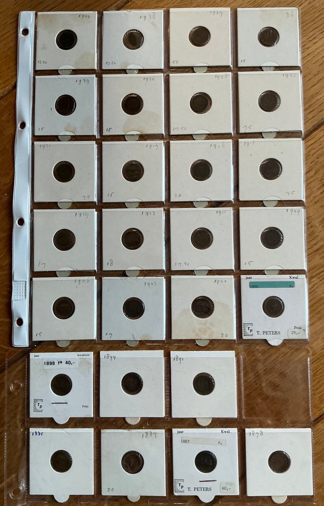 荷蘭. 1/2, 1 Cent 1877-1942 Lot van 76 stuks  (沒有保留價) #1.0