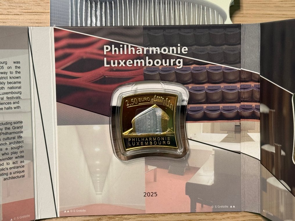 卢森堡. 2 1/2 Euro 2025 "Philharmonie Luxembourg" Proof  (没有保留价) #2.1