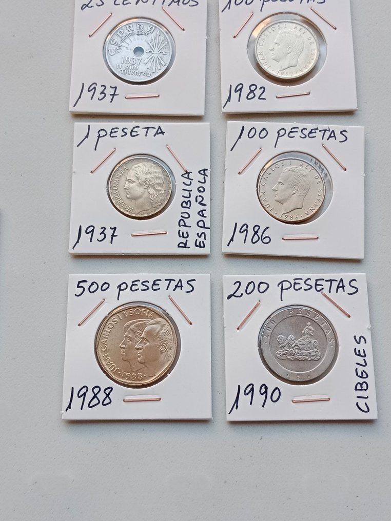 Espanha. Peseta 1870-2001 (Sem preço de reserva) #4.3