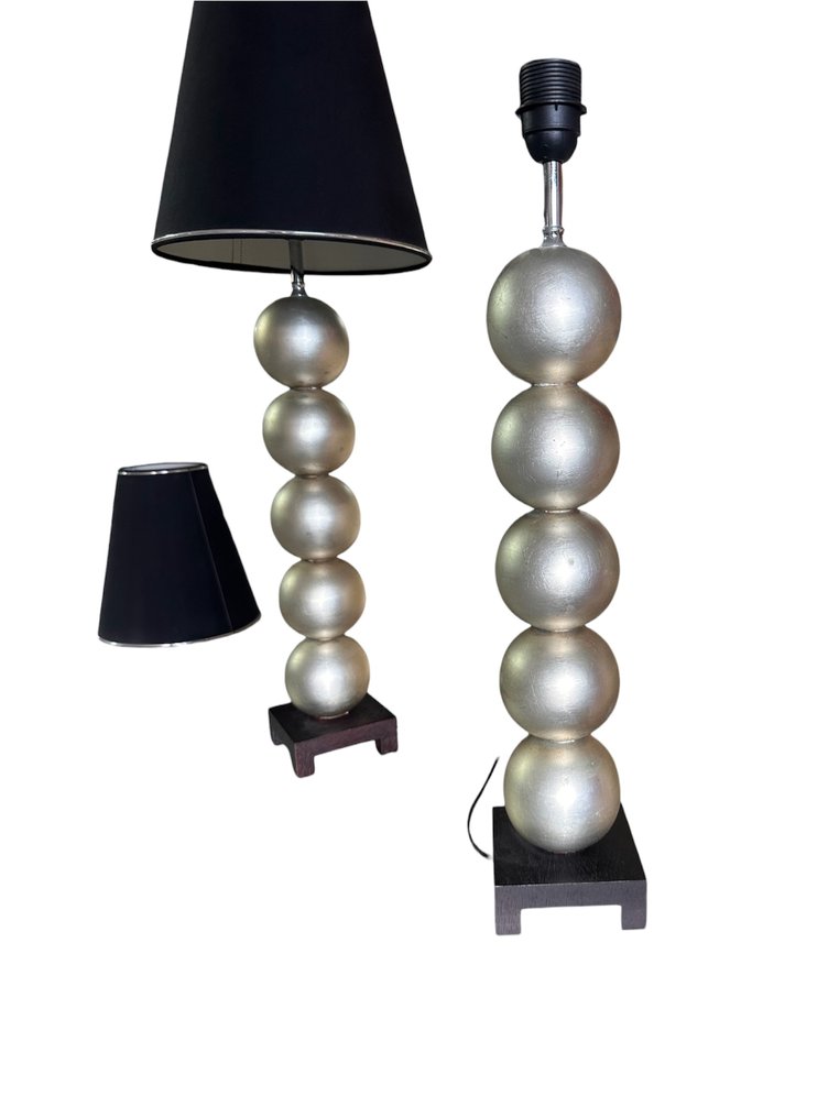 Bordlampe (2) - Træ - Italienske trælamper #1.0