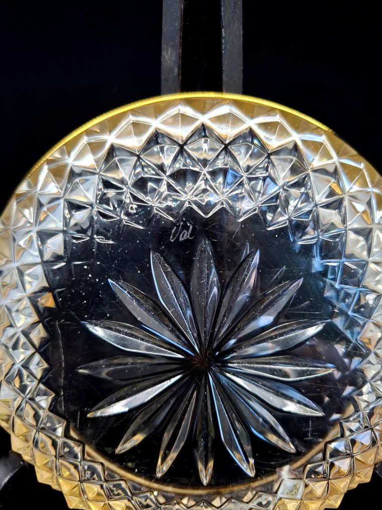 Val Saint Lambert - Σταχτοδοχείο - Κρύσταλλο, Gold plated - υπογεγραμμένο #2.1